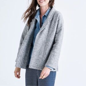 Madewell Wool Blend Speaker Jacket Collared Blazer-Style Coat